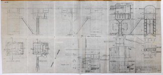 837887 Opstanden, doorsneden, plattegronden en situatie van het te bouwen seinhuis bij de tunnel (Leidseveertunnel) aan ...